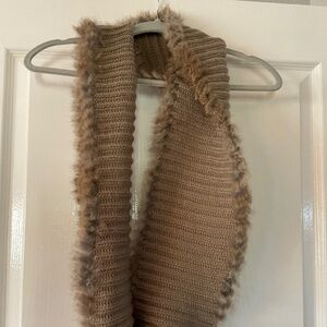 Brazen circle cars in warm taupe with fur detail